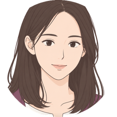 やわらかく微笑む20代後半の女性のイラスト